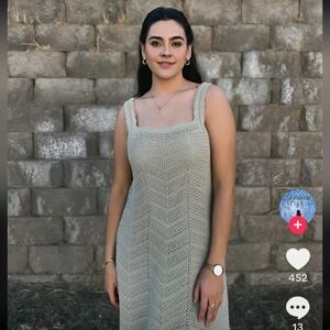 024 NWOT A NEW DAY Women's Crochet Mini Shift Dress